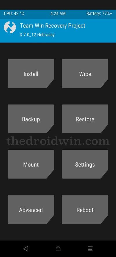 twrp home