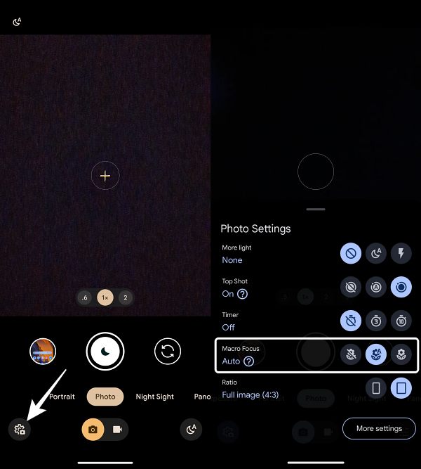 turn off macro focus pixel